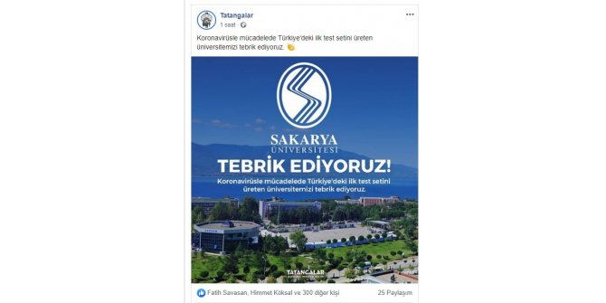 Tatangalar’dan SAÜ’ye tebrik