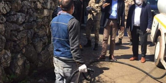 Gölbaşında Köylerin cadde ve sokakları dezenfekte ediliyor