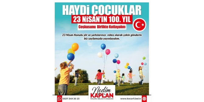 Koçarlı Belediyesinden miniklere 23 Nisan çağrısı