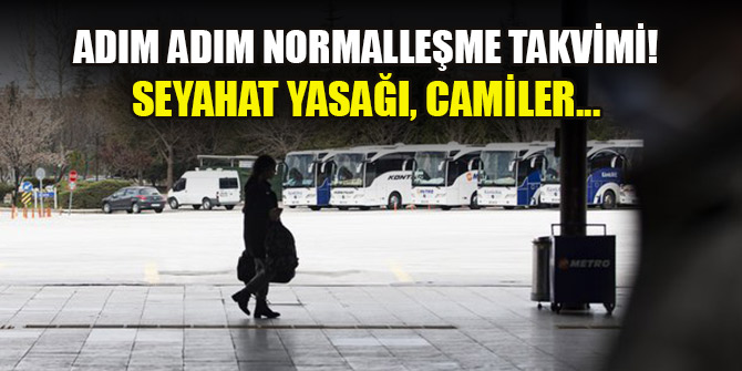 İşte adım adım normalleşme takvimi! Seyahat yasağı, camiler...