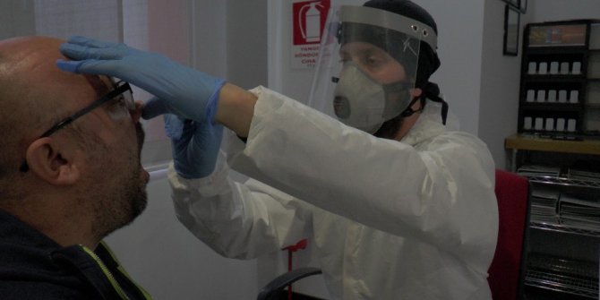 Kocaeli’de işçilere korona virüs taraması yapılıyor