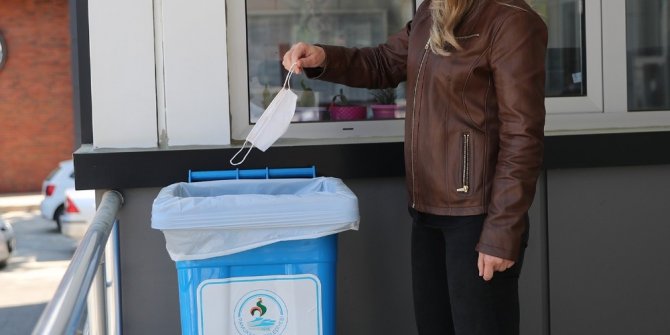 Pamukkale’de kullanılan maske ve eldivenler ayrı bir şekilde toplanacak