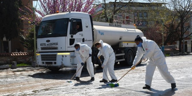 Kestel’de dezenfekte çalışmaları aralıksız sürüyor