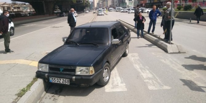 Samsun’da otomobil yayaya çarptı: 1 yaralı
