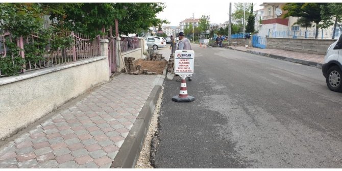 Sincan’da kaldırımlara bakım