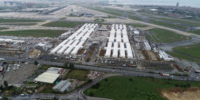 Yeşilköy Hastanesi inşaatı 28. gününde