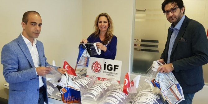 İGF’den gazetecilere siperlik maske desteği