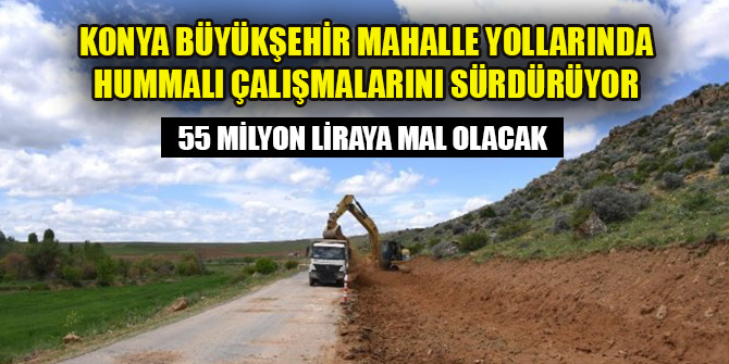 Konya Büyükşehir mahalle yollarında hummalı çalışmalarını sürdürüyor