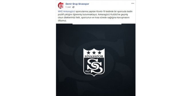 Sivasspor’dan Ankaragücü’ne geçmiş olsun mesajı