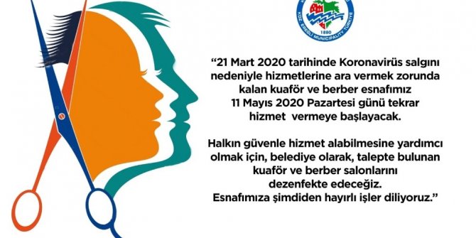 Kdz. Ereğli Belediyesi kuaför ve berberleri dezenfekte edecek