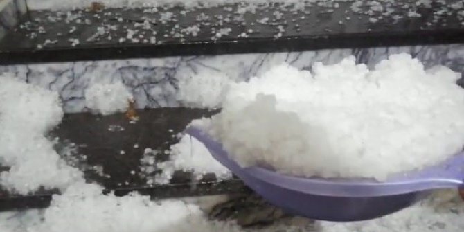 Bingöl’de dolu etkili oldu