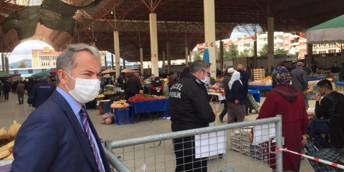 Burdur’da pazar yerine termal kamera