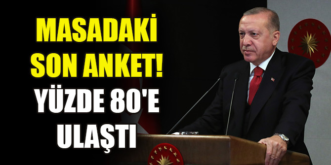 Erdoğan'ın masasındaki son anket! Yüzde 80'e ulaştı