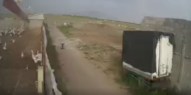 Konya'daki fırtına çiftliğin çatısını uçurdu!
