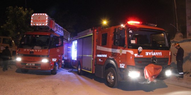 Karaman’daki yangında evdeki tüm eşyalar kullanılamaz hale geldi