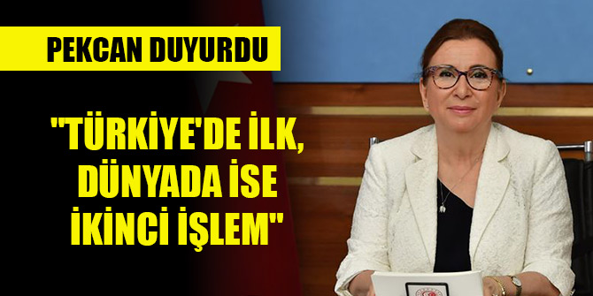 Pekcan duyurdu: "Türkiye'de ilk, dünyada ise ikinci işlem"