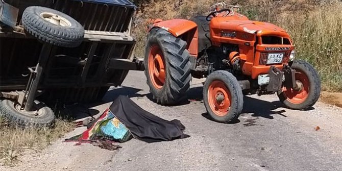 Devrilen traktördeki 2 kişi öldü