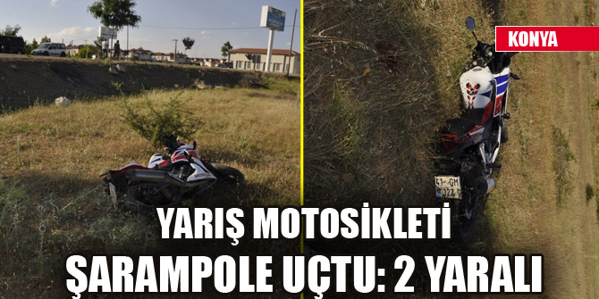 Yarış motosikleti şarampole uçtu: 2 yaralı