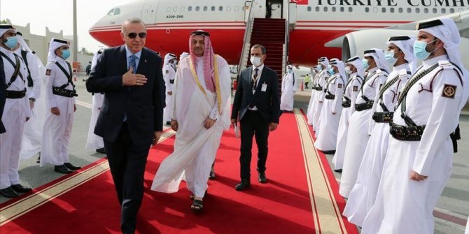 Le Président turc, Erdogan est arrivé à Doha