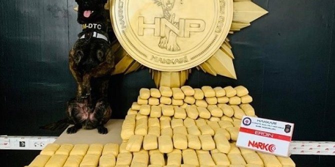 Hakkari’de 104 kilo 200 gram eroin ele geçirildi