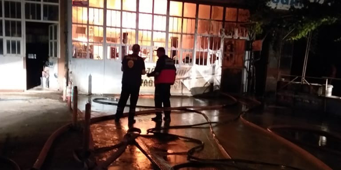 Akşehir sanayisinde yangın