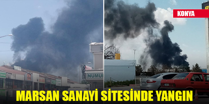 Konya'da Marsan Sanayi Sitesinde fabrika yangını