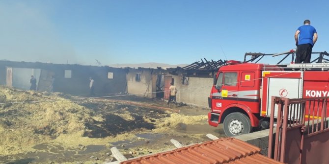 Konya'da ağıl yangını