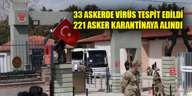 33 askerde koronavirüs tespit edildi, 221 asker karantinaya alındı