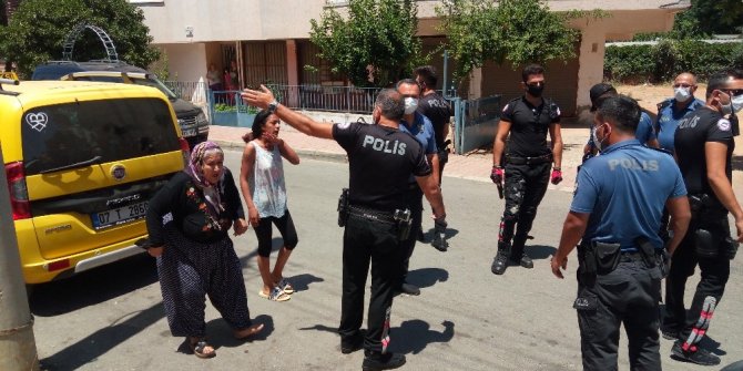 Eşi gözaltına alınan kadın, polislere zor anlar yaşattı