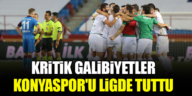 Kritik galibiyetler Konyaspor'u ligde tuttu