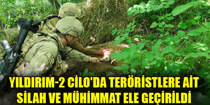 Yıldırım-2 Cilo'da teröristlere ait silah ve mühimmat ele geçirildi
