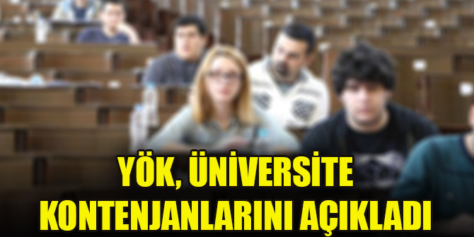 YÖK üniversite kontenjanlarını açıkladı