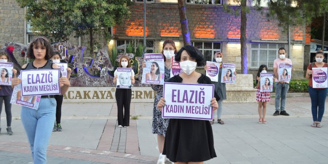 Elazığ'da kadınlar Pınar Gültekin için bir araya geldi
