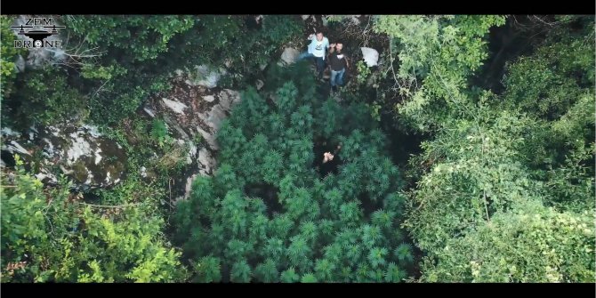Polis dronla tespit etti, 4 kişi tutuklandı