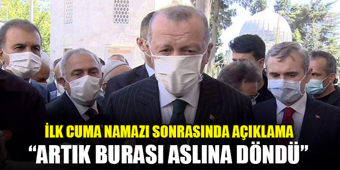 Cumhurbaşkanı Erdoğan: 350 bin kişi bugün cuma namazına iştirak etti