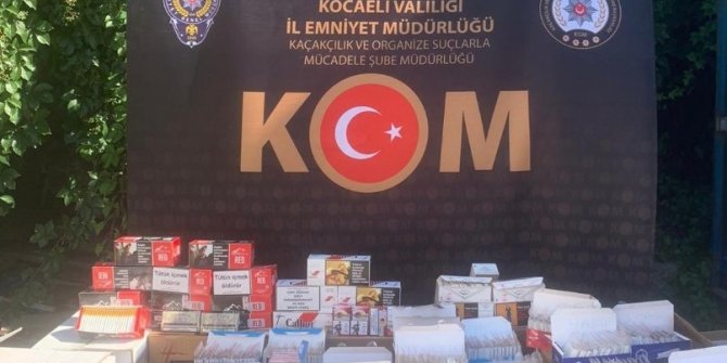 Kocaeli’de onlarca kilogram tütün ve binlerce makaron ele geçirildi