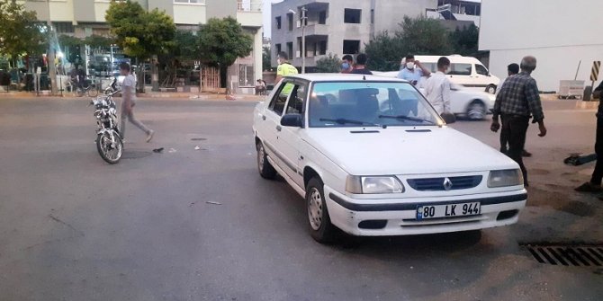 Adıyaman'da, otomobil ile çarpışan motosikletteki 2 kişi yaralandı