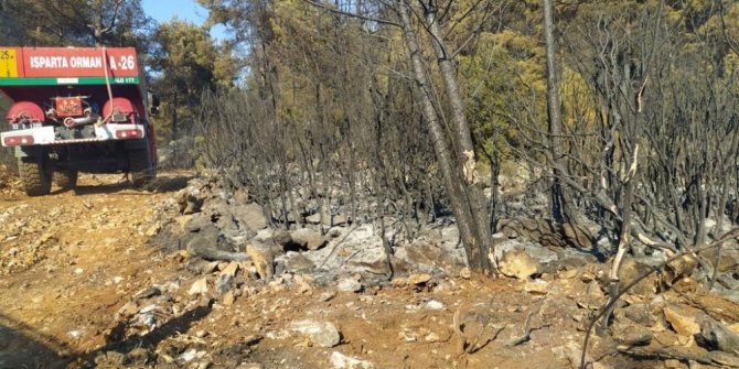 Burdur’da orman yangını 4 saatte kısmen kontrol altına alındı