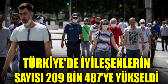 Türkiye'de iyileşenlerin sayısı 209 bin 487'ye yükseldi