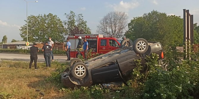 Takla atan otomobilin alkollü sürücüsünden polislere: Sizi görünce heyecanlandım, kaçtım