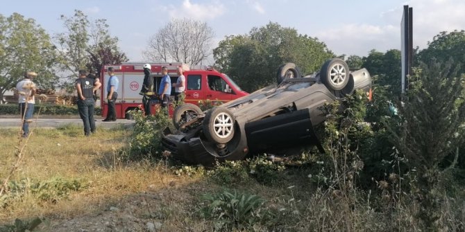 Tarlaya uçan aracın sürücüsü 200 promil alkollü çıktı