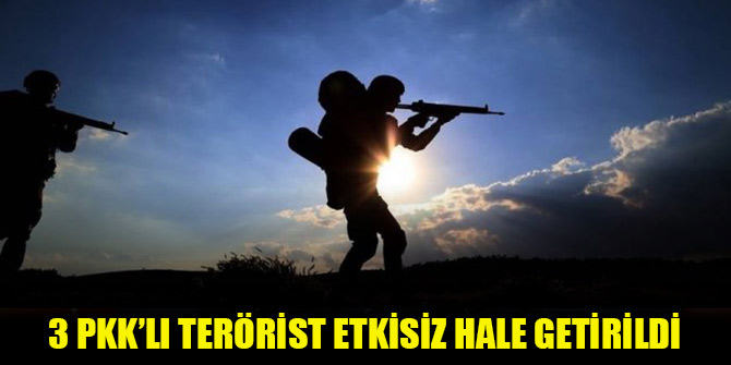 3 PKK’lı terörist etkisiz hale getirildi