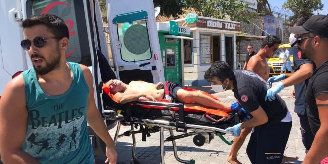 Denizde boğulma tehlikesi geçiren şahıs hastaneye kaldırıldı