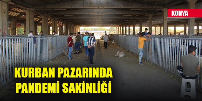 Konya’da kurban pazarında pandemi sakinliği