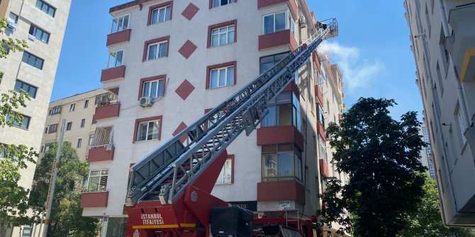 5 katlı binada yangın paniği