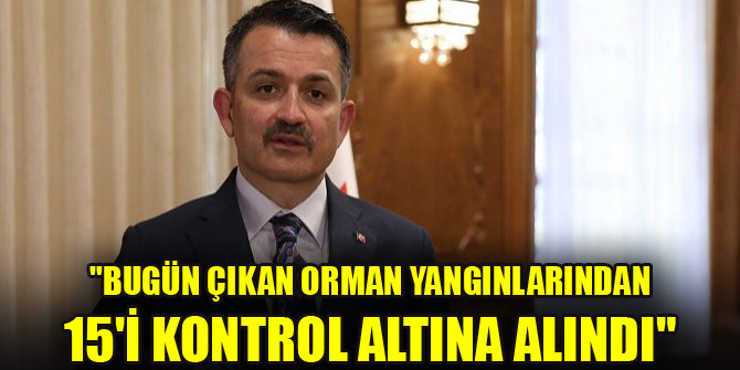 "Bugün çıkan orman yangınlarından 15'i kontrol altına alındı"