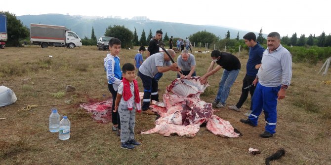Sosyal mesafesiz, sağlıksız koşullarda kurban kestiler