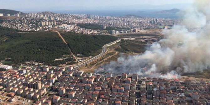 İstanbul'da askeri alanda yangın