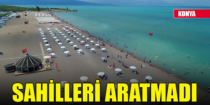 Beyşehir Gölü'nde plaj keyfi