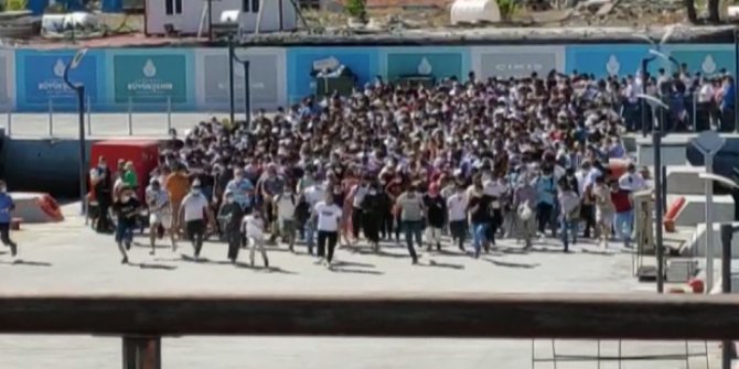 Bayramdan geriye kalan şaşkınlık yaratan "vapur koşusu" görüntüsü